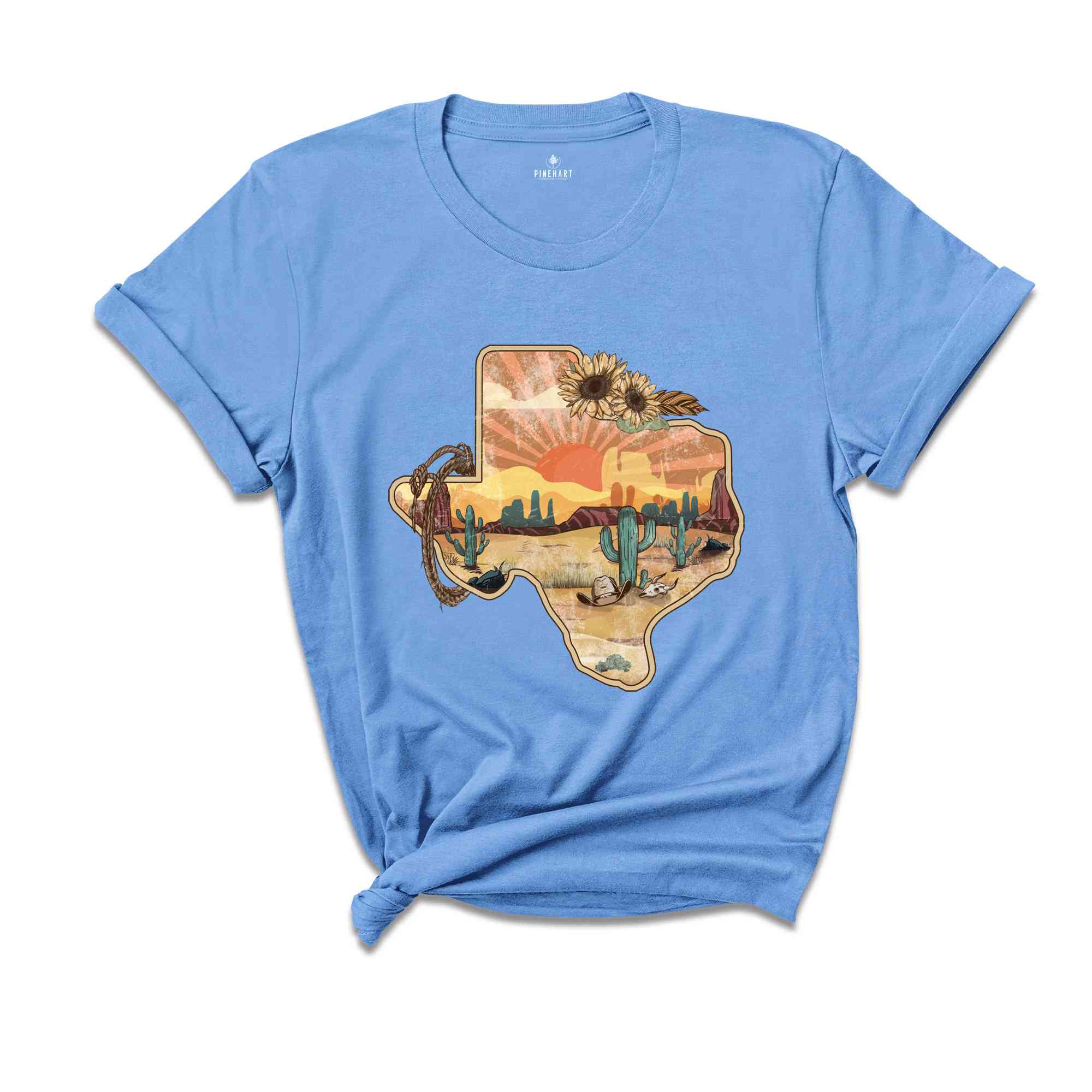 Texas Sunflower T-Shirt, Texas Map Shirt, Texas Country Shirt, Texas Gifts, Country Life Tee, Texas Trip Shirt