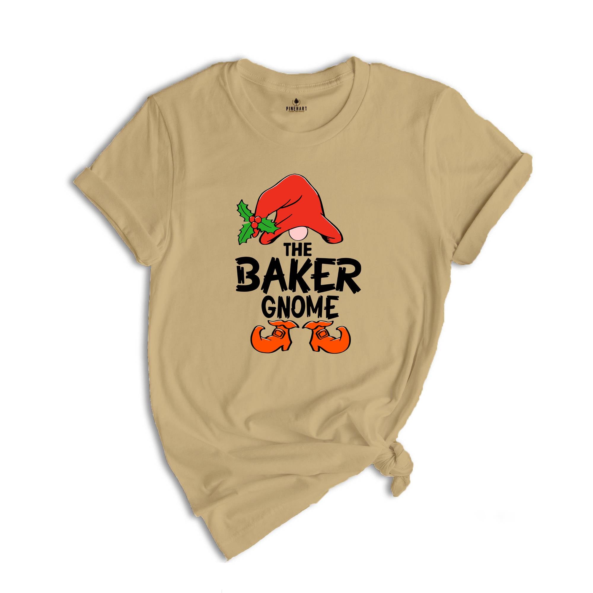 The Baker Gnome T-Shirt, Christmas Party Shirt, Baker Tester Holiday Gift, Baking Team, Christmas Squad, Baker Tee