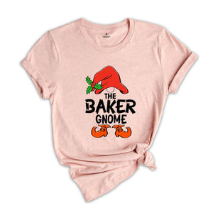 The Baker Gnome T-Shirt, Christmas Party Shirt, Baker Tester Holiday Gift, Baking Team, Christmas Squad, Baker Tee