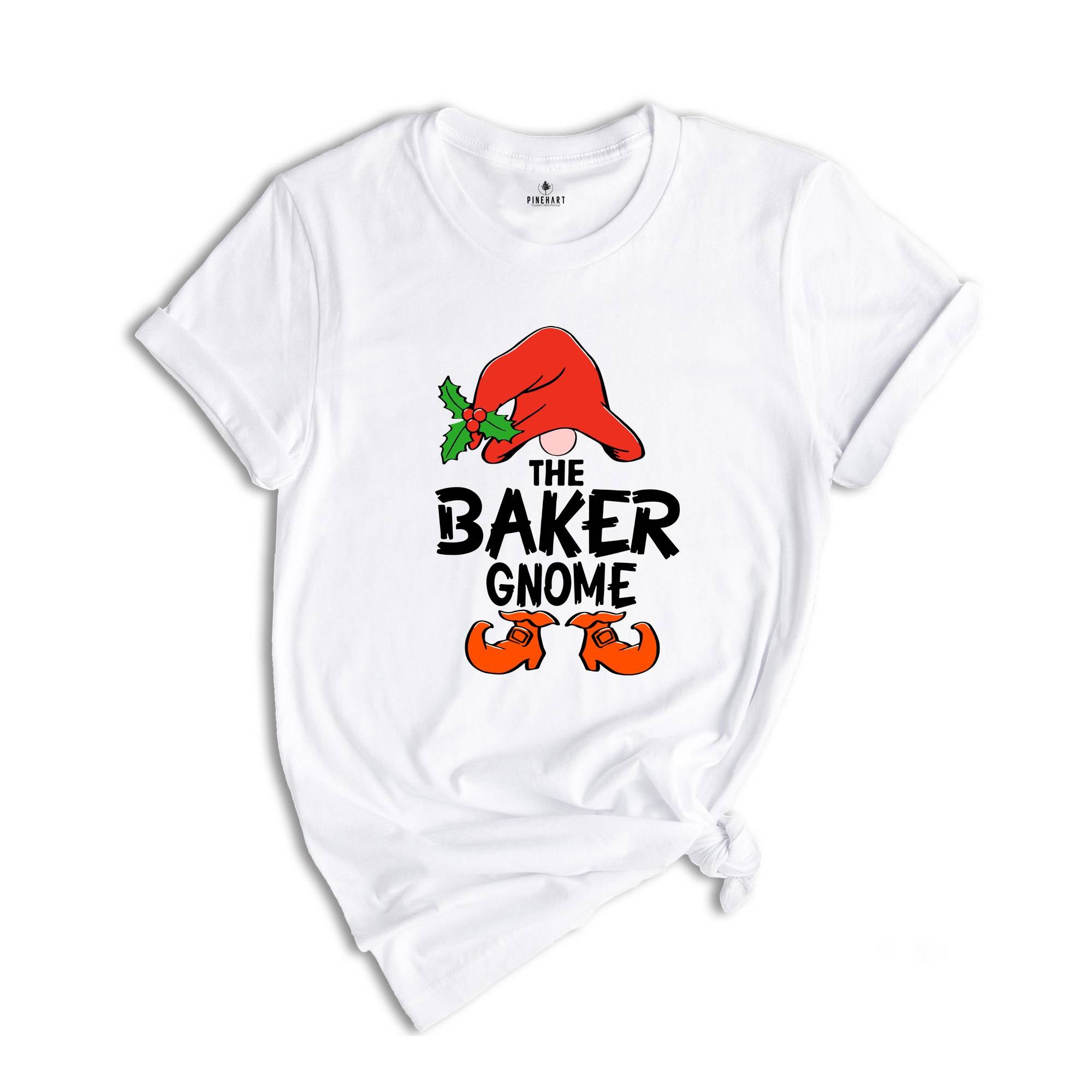The Baker Gnome T-Shirt, Christmas Party Shirt, Baker Tester Holiday Gift, Baking Team, Christmas Squad, Baker Tee