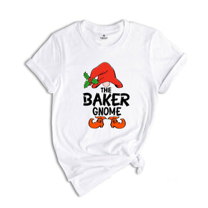 The Baker Gnome T-Shirt, Christmas Party Shirt, Baker Tester Holiday Gift, Baking Team, Christmas Squad, Baker Tee