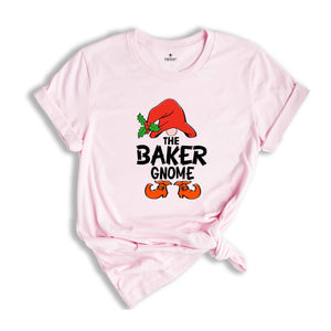 The Baker Gnome T-Shirt, Christmas Party Shirt, Baker Tester Holiday Gift, Baking Team, Christmas Squad, Baker Tee