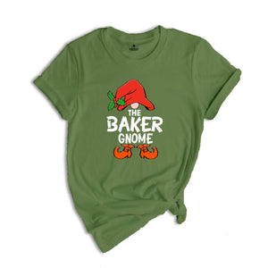 The Baker Gnome T-Shirt, Christmas Party Shirt, Baker Tester Holiday Gift, Baking Team, Christmas Squad, Baker Tee