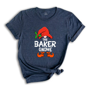 The Baker Gnome T-Shirt, Christmas Party Shirt, Baker Tester Holiday Gift, Baking Team, Christmas Squad, Baker Tee