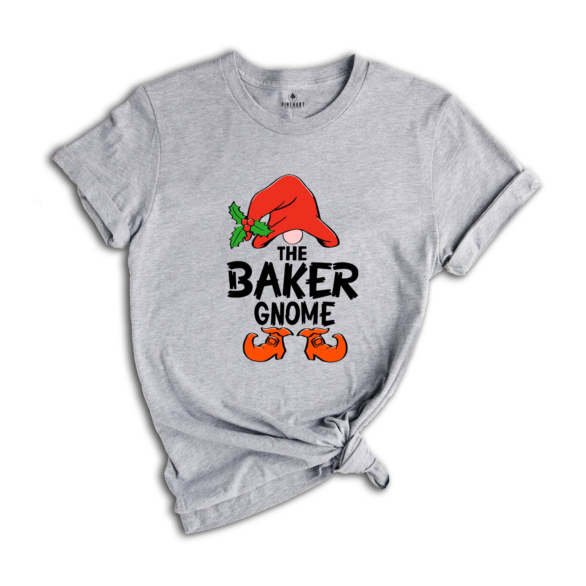 The Baker Gnome T-Shirt, Christmas Party Shirt, Baker Tester Holiday Gift, Baking Team, Christmas Squad, Baker Tee
