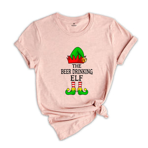 The Beer Drinking Elf T-Shirt, Funny Elf Shirt, Christmas Party Tee, Ugly Christmas Shirt, Day Drinking Shirt, Christmas Gift