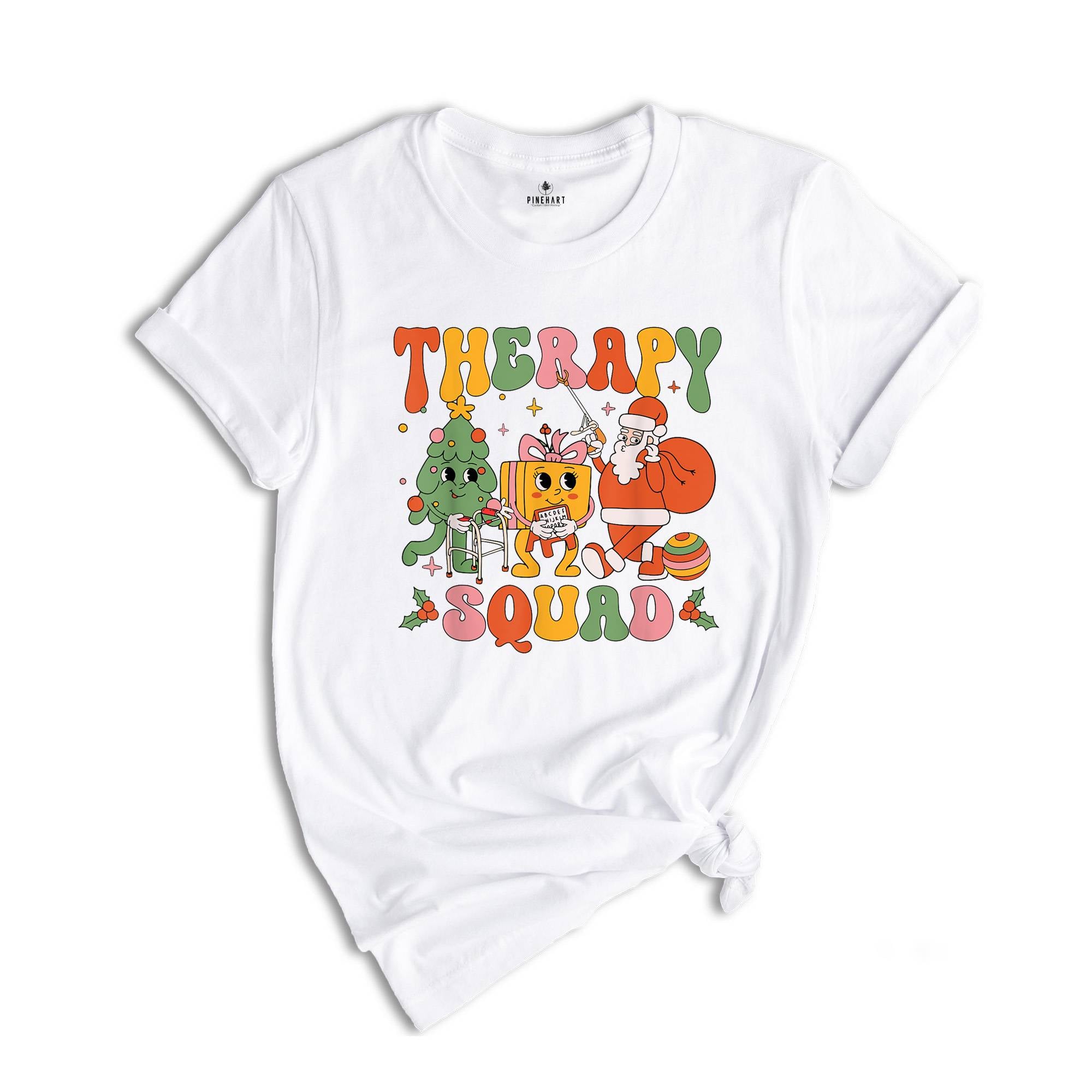 Therapy Squad Christmas Shirt, SLP OT PT Shirt, Xmas Therapist Gift, Christmas Therapy Team Shirt