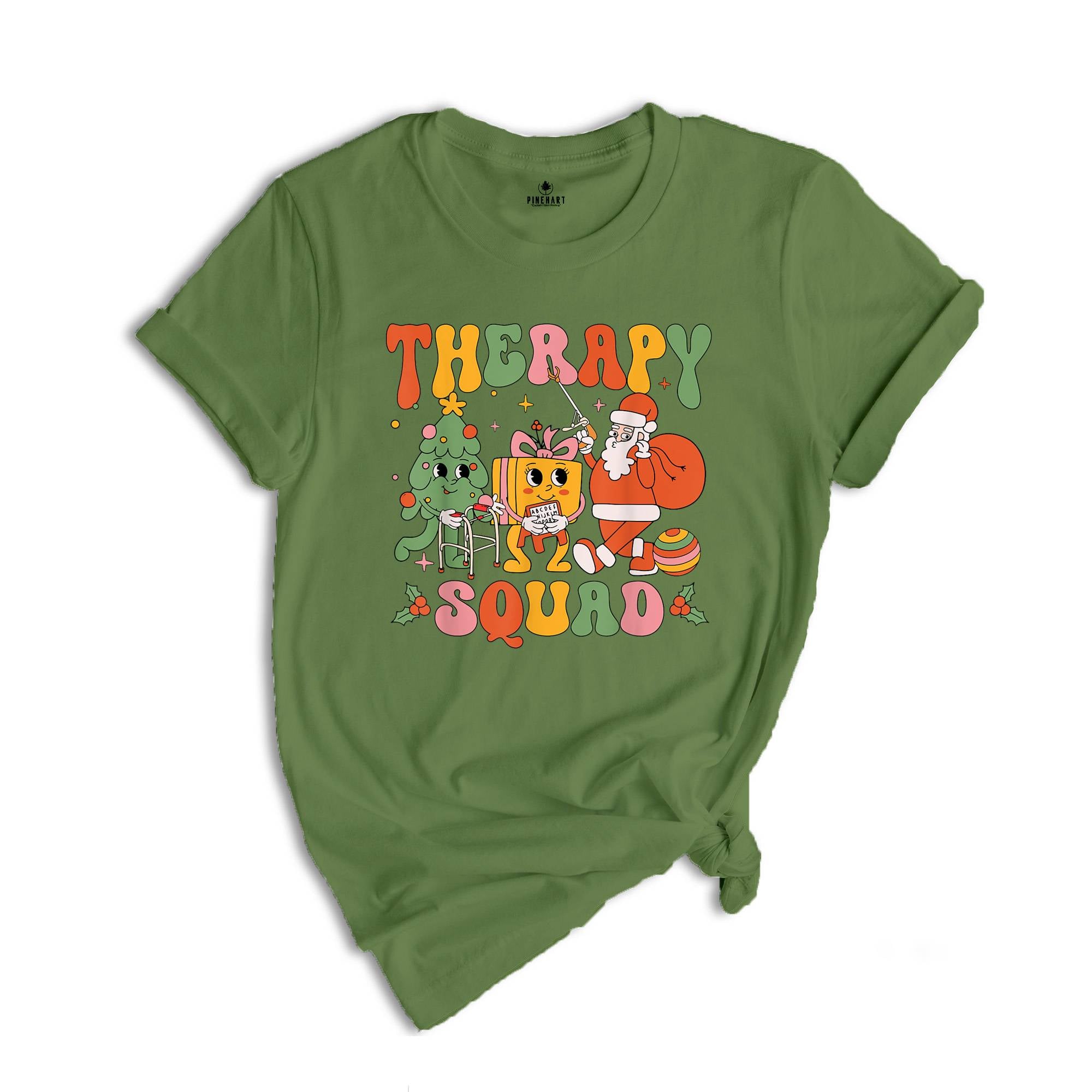Therapy Squad Christmas Shirt, SLP OT PT Shirt, Xmas Therapist Gift, Christmas Therapy Team Shirt