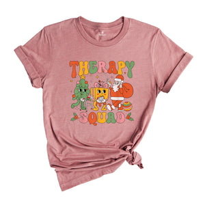Therapy Squad Christmas Shirt, SLP OT PT Shirt, Xmas Therapist Gift, Christmas Therapy Team Shirt