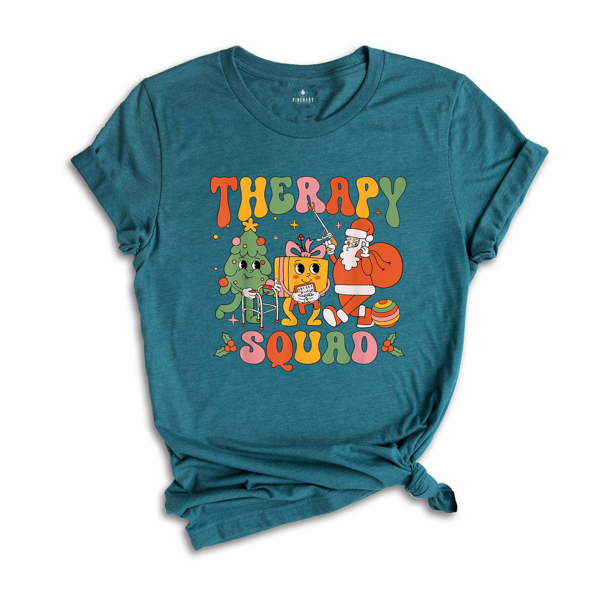Therapy Squad Christmas Shirt, SLP OT PT Shirt, Xmas Therapist Gift, Christmas Therapy Team Shirt