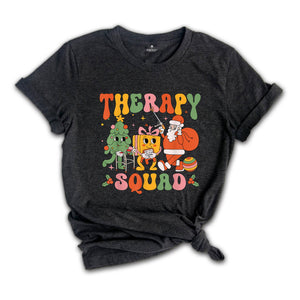 Therapy Squad Christmas Shirt, SLP OT PT Shirt, Xmas Therapist Gift, Christmas Therapy Team Shirt