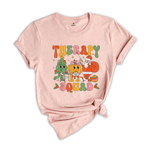 Therapy Squad Christmas Shirt, SLP OT PT Shirt, Xmas Therapist Gift, Christmas Therapy Team Shirt