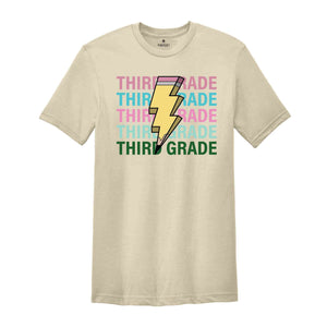 Third Grade Pencil Shirt, Pencil Bolt Shirt, Retro Shirt, Back To School Shirt, School Shirt, Teacher Shirt, Pencil Shirt, Teacher Gift