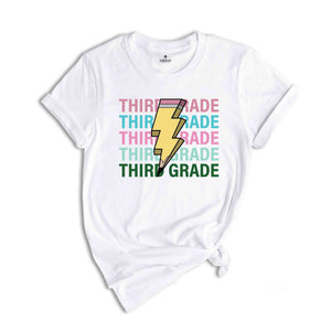 Third Grade Pencil Shirt, Pencil Bolt Shirt, Retro Shirt, Back To School Shirt, School Shirt, Teacher Shirt, Pencil Shirt, Teacher Gift