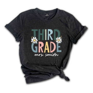 Third Grade Shirt, Teacher Shirt, Custom 3rd Grade Teacher Team Shirt, 3rd Grade Teacher Shirt, 3rd Grade Shirt, Third Grade Dream Team