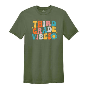 Third Grade Vibes Shirt, Back To School Shirt, Cute Back To School Shirt, Elementary School, Teacher Student Back To School Gift