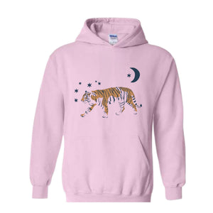 Tiger Sweatshirt, Retro Tiger Crewneck Sweatshirt, Celestial Tiger Tee, Asian Zodiac Tiger Hoodie, Astrology Gift, Vintage Tiger Sweatshirt