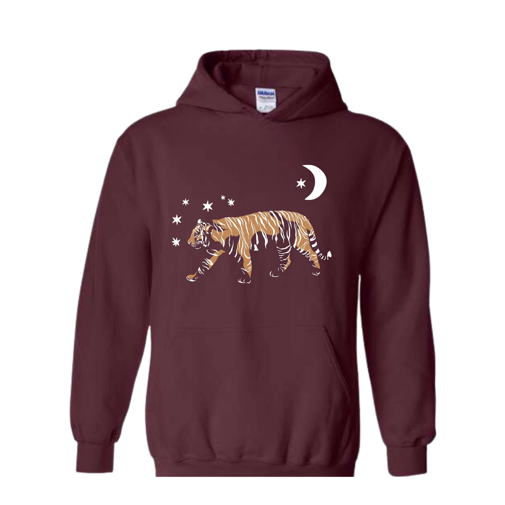 Tiger Sweatshirt, Retro Tiger Crewneck Sweatshirt, Celestial Tiger Tee, Asian Zodiac Tiger Hoodie, Astrology Gift, Vintage Tiger Sweatshirt