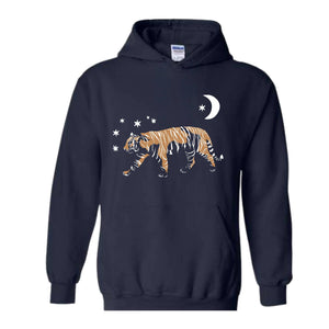 Tiger Sweatshirt, Retro Tiger Crewneck Sweatshirt, Celestial Tiger Tee, Asian Zodiac Tiger Hoodie, Astrology Gift, Vintage Tiger Sweatshirt