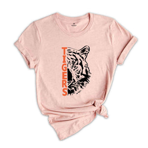 Tigers Mascot Shirt, Team Mascot Shirt, School Mascot T-Shirt, Tiger Team Spirit Shirt, Tigers School Shirt, Tigers Gift