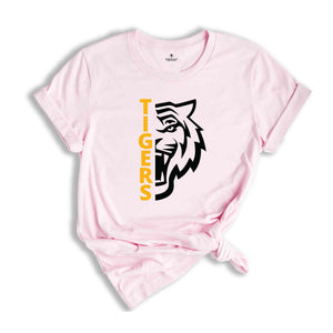 Tigers Shirt, Tiger Shirt, Custom School Name Shirt, Sports Team Shirt, Mascot Shirt, School Sports Team Shirt, School Shirt, Team Shirt