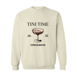 Tini Time Espresso Martini Shirt, Espresso Shirt, Espresso Martinis Shirt, Martini Shirt, Martini Lover Gift, Coffee Lover Shirt