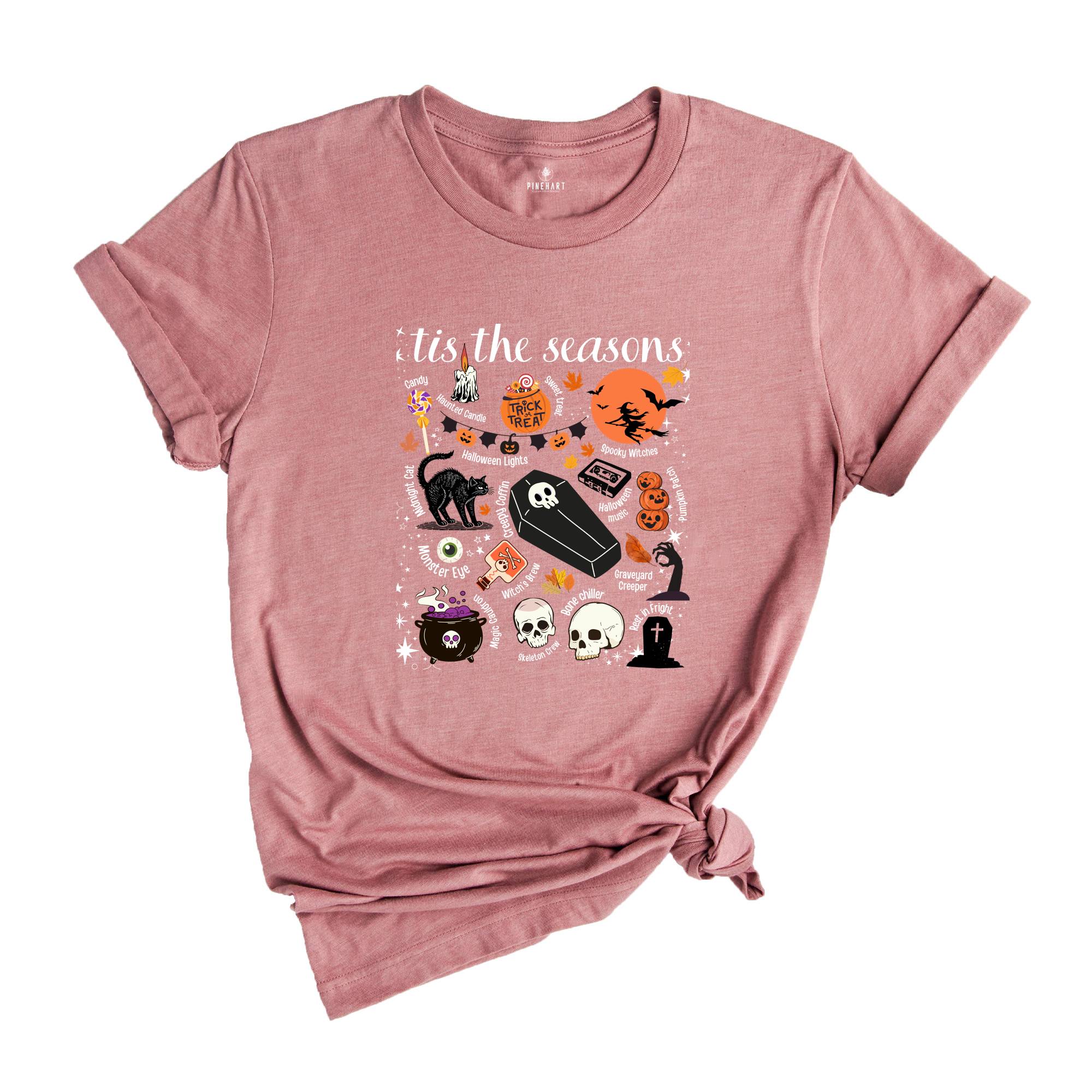 Tis The Season Shirt, Retro Halloween Shirt, Halloween Gift Shirt, Witch Shirt, Spooky Season Tee, Halloween Shirt, Pumpkin Witch Tee