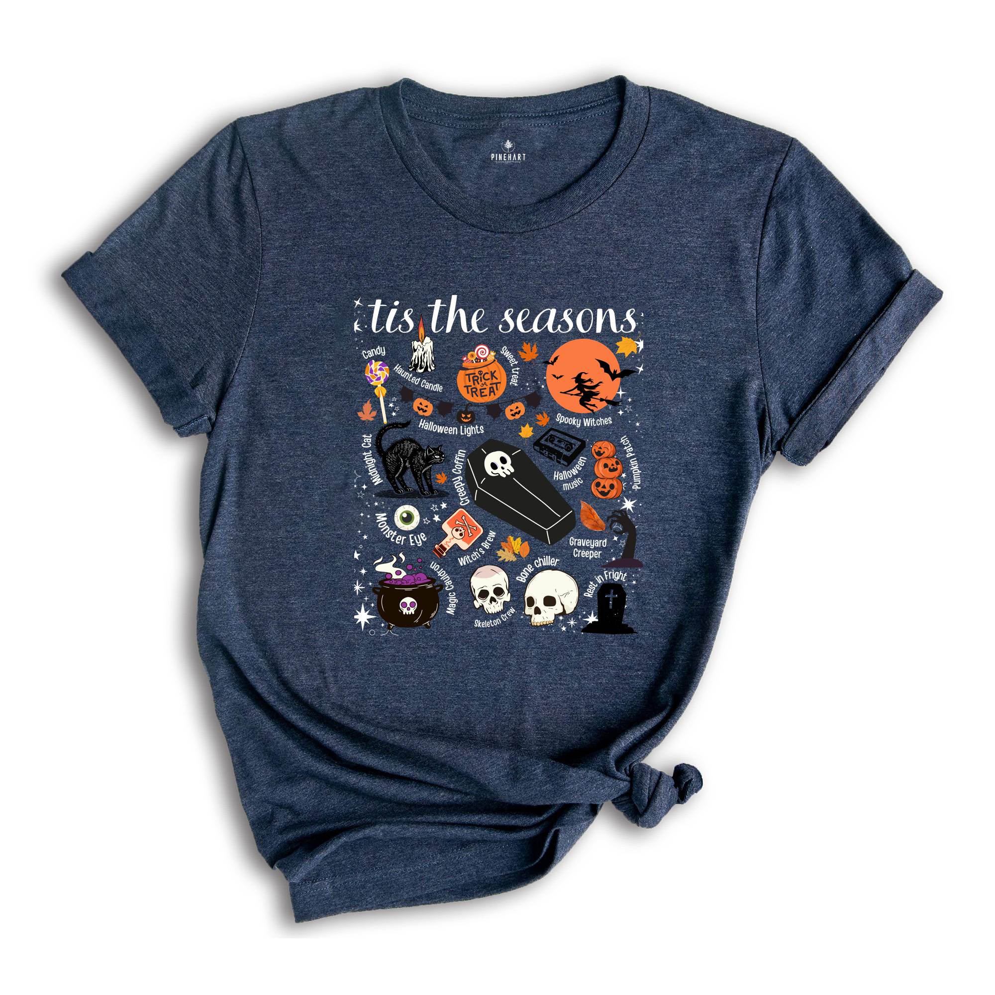Tis The Season Shirt, Retro Halloween Shirt, Halloween Gift Shirt, Witch Shirt, Spooky Season Tee, Halloween Shirt, Pumpkin Witch Tee
