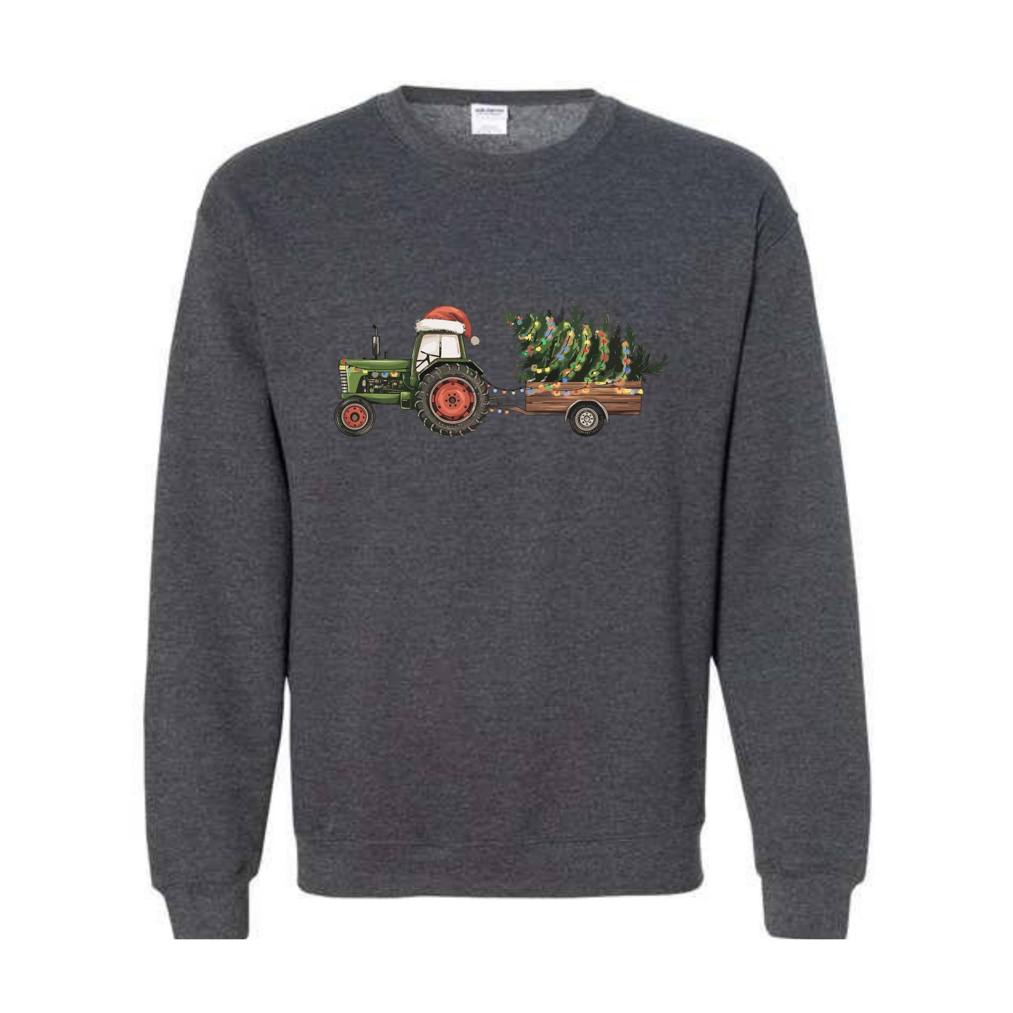 Tractor Christmas Tree Sweatshirt, Christmas Light Hoodie, Farmer Christmas Hoodie, Country Christmas Hoodie, Tractor Tree Hoodie