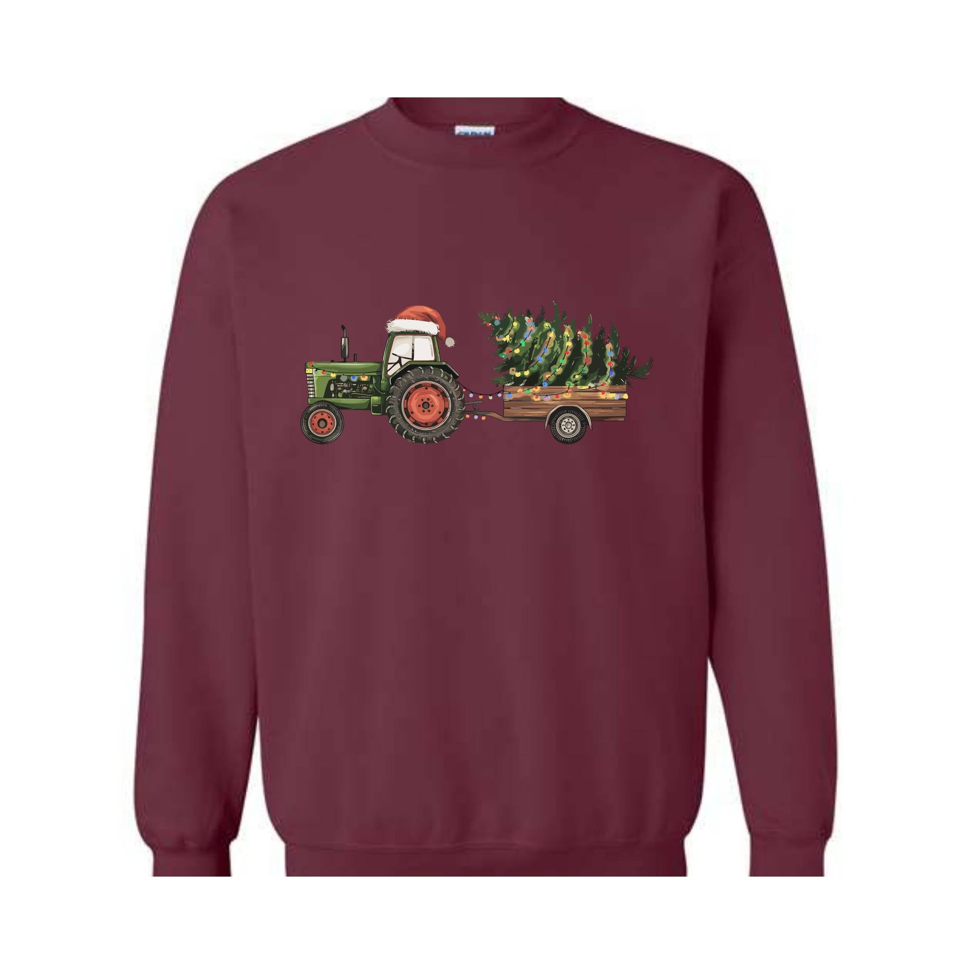 Tractor Christmas Tree Sweatshirt, Christmas Light Hoodie, Farmer Christmas Hoodie, Country Christmas Hoodie, Tractor Tree Hoodie