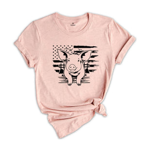 USA Pig Shirt, Pig Lover Gift, Pig Mom Shirt, Pig Gift, Pig Lover Shirt, Gift For Pig Owner, Pig Family Birthday Shirt
