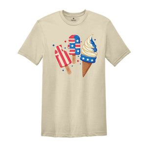 USA Popsicle Shirt, Ice Cream T-Shirt, America Lover Gift, Ice Cream Us Tee, Usa Flag Tees, 4th Of July Gift Tee
