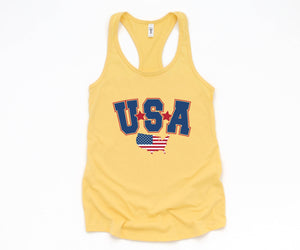 USA Tank Top, American Flag Patriotic Tank Top , Fourth of July Shirt, United States Tanktop, American Tank top, Red White and Blue Shirt