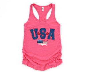 USA Tank Top, American Flag Patriotic Tank Top , Fourth of July Shirt, United States Tanktop, American Tank top, Red White and Blue Shirt