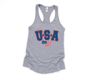 USA Tank Top, American Flag Patriotic Tank Top , Fourth of July Shirt, United States Tanktop, American Tank top, Red White and Blue Shirt