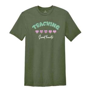 Valentine Teaching Sweethearts Shirt, Teacher T-Shirt, Valentine Teacher Tee, Valentine Kindergarten Teacher Shirt, Valentines Shirt
