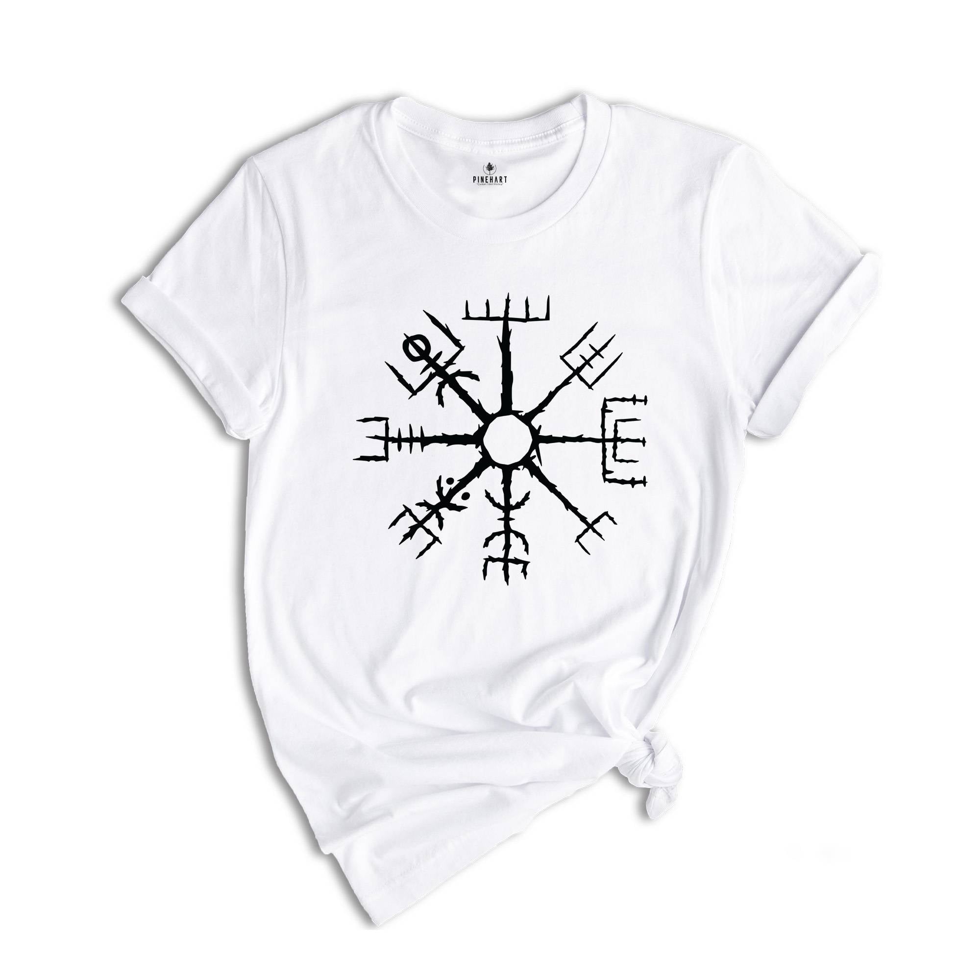 Vegvisir Shirt , Norse Mythology , Icelandic ,Nordic Icelandic Compass , Iceland Symbol,Iceland Travel Gifts ,Runic Compass ,Nordic Shirt