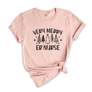 Very Merry Emergency Nurse Shirt, Nurse Squad, Nurse Christmas T Shirt, Xmas Party Costume, Gift For Nurse, Med School Xmas