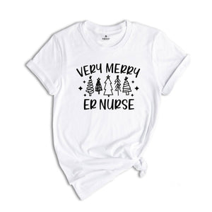 Very Merry Emergency Nurse Shirt, Nurse Squad, Nurse Christmas T Shirt, Xmas Party Costume, Gift For Nurse, Med School Xmas