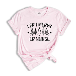 Very Merry Emergency Nurse Shirt, Nurse Squad, Nurse Christmas T Shirt, Xmas Party Costume, Gift For Nurse, Med School Xmas
