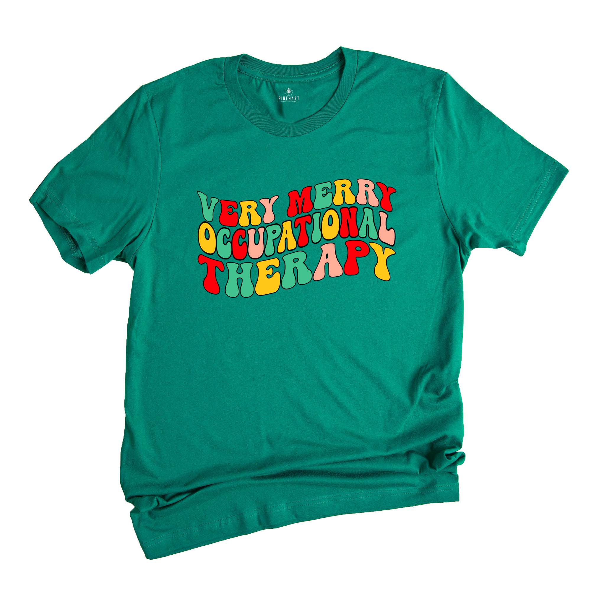 Very Merry Occupational Therapist Shirt, Christmas Occupational Therapy T-Shirt, Disco Retro OT Therapist Christmas Gift