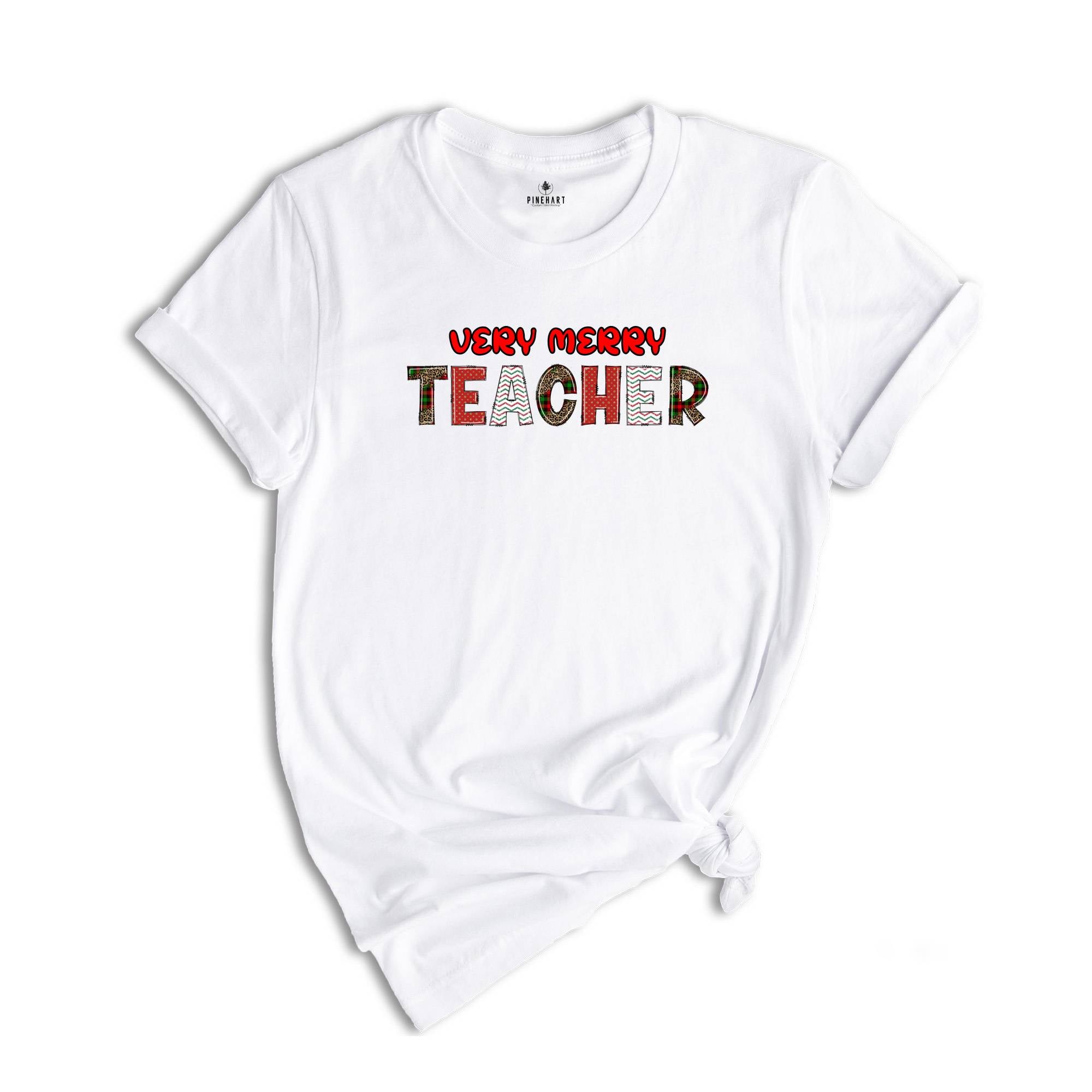 Very Merry Teacher Shirt, Teacher T-Shirt, Gift for Teacher, Christmas Teacher Shirt, Christmas Gift, Teacher Apparel