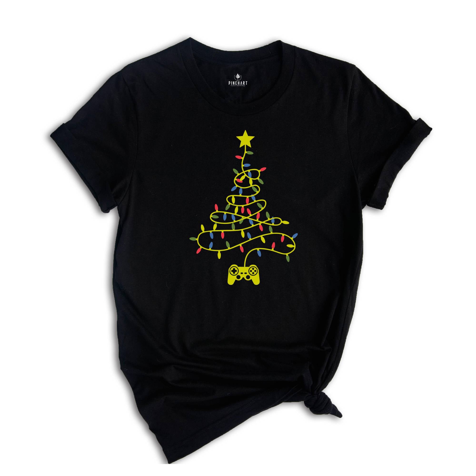 Video Game Christmas Tree Lights, Gamer Shirt, Christmas Gift, Funny Christmas Tee, Holiday Shirt, Christmas Pajamas, Christmas Gamer Gift