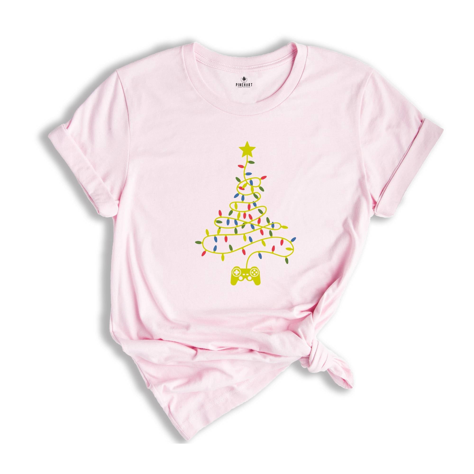 Video Game Christmas Tree Lights, Gamer Shirt, Christmas Gift, Funny Christmas Tee, Holiday Shirt, Christmas Pajamas, Christmas Gamer Gift