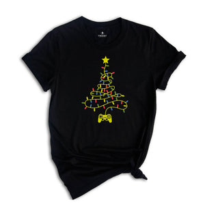 Video Game Christmas Tree Lights, Gamer Shirt, Christmas Gift, Funny Christmas Tee, Holiday Shirt, Christmas Pajamas, Christmas Gamer Gift