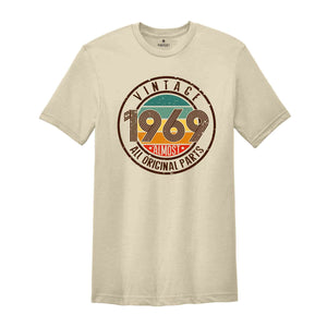 Vintage 1969 All Original Parts Shirt, 56th Birthday Shirt, 1969 Birthday Shirt, Retro 56th Birthday TShirt, 56 Years Birthday Shirt