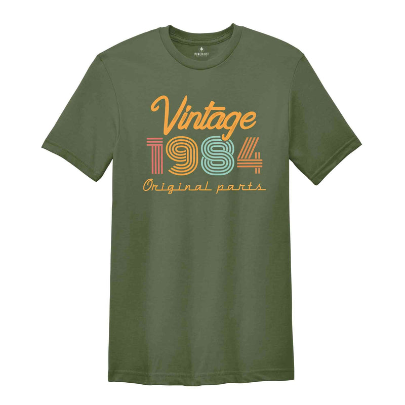 Vintage 1984 Original Parts Shirt, 41th Birthday Shirt, Vintage Mom Shirt, 41th Birthday Gift, 40th Birthday Shirt, Retro Age Shirt