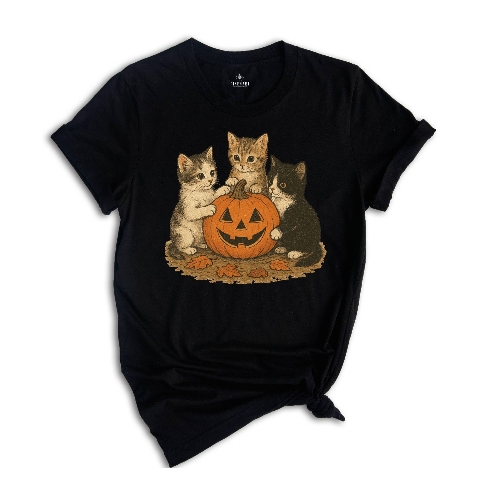 Vintage 90s Cat Halloween Shirt, Retro Halloween Shirt, Spooky Season Tee, Pumpkin Shirt, Cat Lover Shirt, Black Cat Shirt, Spooky Season