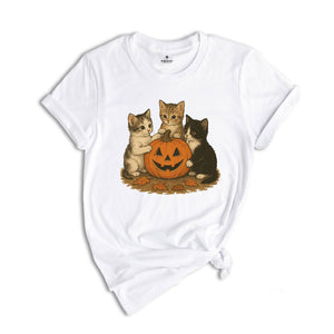 Vintage 90s Cat Halloween Shirt, Retro Halloween Shirt, Spooky Season Tee, Pumpkin Shirt, Cat Lover Shirt, Black Cat Shirt, Spooky Season