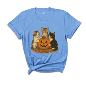 Vintage 90s Cat Halloween Shirt, Retro Halloween Shirt, Spooky Season Tee, Pumpkin Shirt, Cat Lover Shirt, Black Cat Shirt, Spooky Season